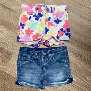 Jean shorts flower print and denim